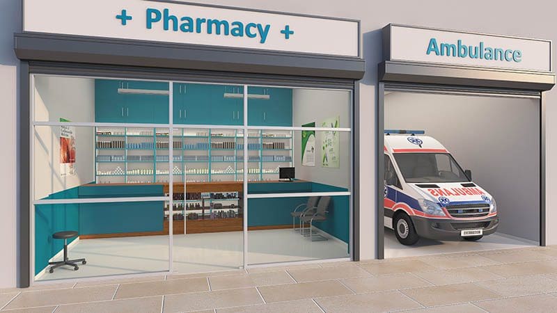 Pharmacy with Ambulance