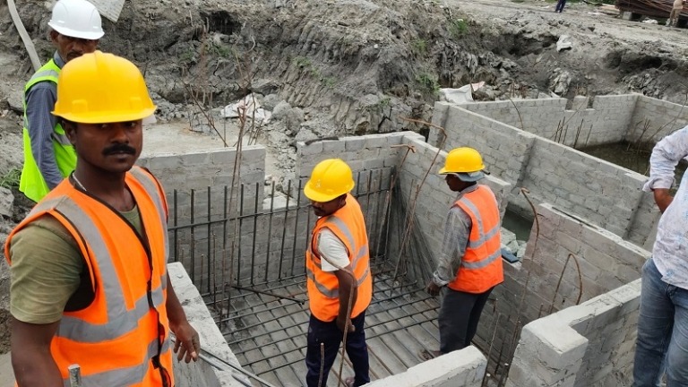BLOCK-B SUB PILE CAP REINFORCEMENT WORK